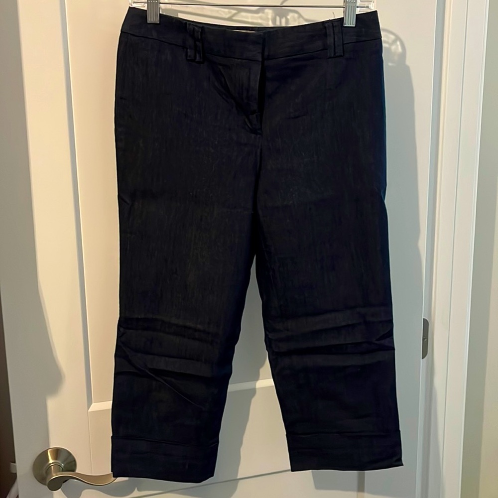 4P LOFT navy/denim capri pants
